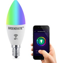 Groenovatie E14 Wifi Smart LED Lamp 5W, TUYA, RGBW
