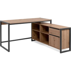 Modulaire Hoekbureau in Eikenhouten Decor van 139 cm - Praag