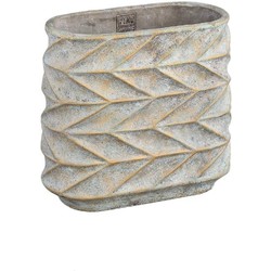 PTMD Bloempot Roah - 30x15x28 cm - Cement - Blauw