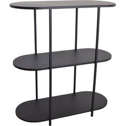 LOFT42 Oval Sidetable - Zwart - metaal - 77x70x30