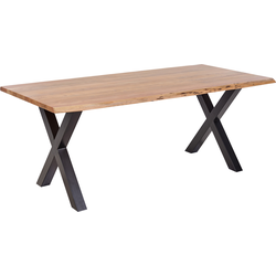 Beliani BROOKE - Eettafel-Lichte houtkleur-Acaciahout