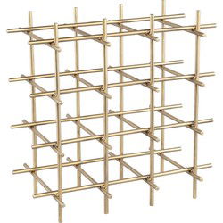 PTMD Gordo Wijnrek - 40x24x40 cm - Staal - Messing