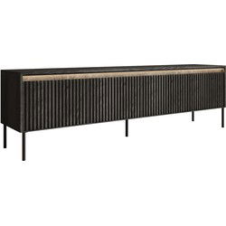 Meubella - TV-Meubel Timoteo - Mat zwart - 193 cm