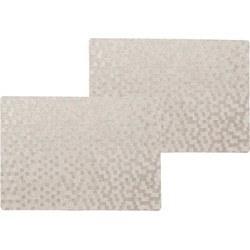 6x stuks stevige luxe Tafel placemats Stones taupe 30 x 43 cm - Placemats