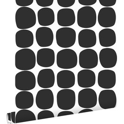 ESTAhome behang grafisch motief zwart wit - 0,53 x 10,05 m - 139090