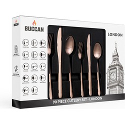 Buccan - Bestekset - London - 90 delig - Roségoud