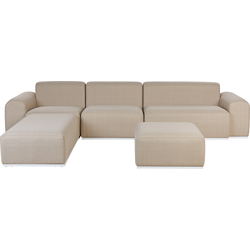 Beliani BATTIFOLLO - Loungeset-Beige-Olefine