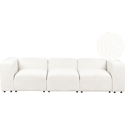 Beliani FALSTERBO - Modulaire Sofa-Wit-Bouclé