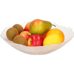 Grote fruitschaal Infinity van bewerkt glas rond 40 cm - Fruitschalen