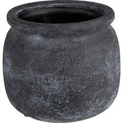 Clayre & Eef Bloempot  Ø 15x13 cm Grijs Keramiek Rond Bloempot binnen