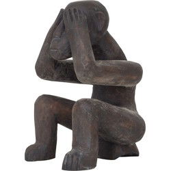 MUST Living Statue See Nothing,30x22x22 cm, mahagony