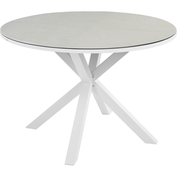 MALETTO - Tuintafel - Taupe -  120 cm - Keramiek/Aluminium