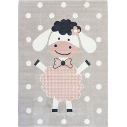 Kids Kinderkamer Schaap Roze / Beige VLOERKLEED