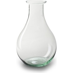 Jodeco Bloemenvaas Theresa - helder transparant - eco glas - D15 x H25 cm - Sierlijke kruik - Vazen