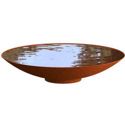 Adezz Waterschaal cortenstaal rond 100 x 100 x 21 cm