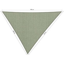 Shadow Comfort driehoek 5x5,5x6m Moonstone Green met bevestigingsset