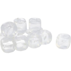 12x stuks plastic ijsklontjes/ijsblokjes herbruikbaar - IJsblokjesvormen