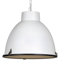Industriële hanglamp wit, beton, grijs, zwart 42cm Ø E27