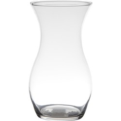 Transparante home basics sierlijke bloemenvaas - glas D14 x H25 cm - Vazen