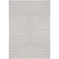 Cara vloerkleed - Labyrinth Modern Japandi - Zilver - 240 X 340 CM