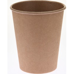 10x stuks kraft papieren koffiebekers/drinkbekers 250 ml - Bekers