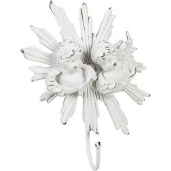 Clayre & Eef Wandhaak Engel Wit Kunststof