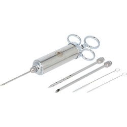 4cookz® Marinadeinjector RVS 60ml inclusief 3 naalden - marinadespuit