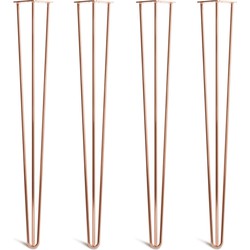 The Hairpin Leg Co. – Hairpin Legs – 10mm – Werkbladpoten – 3 Staven - Koper