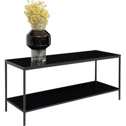 Tv-Meubel Zwart - Metaal & Melamine - Kast Vita