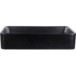 CHIVANA - Wastafel - Zwart - 51 x 34 cm - Keramiek