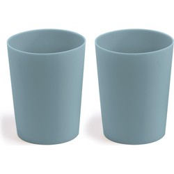Kave Home - Bekers Epiphany set van 2 van siliconen in blauw