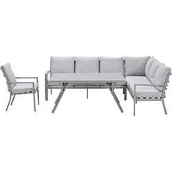 Garden Impressions Senja lounge dining set 4-delig rechts incl. stoel - valley sand