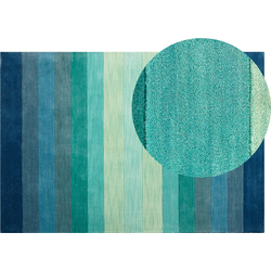 MAILSI - Vloerkleed  - Blauw  - Wol