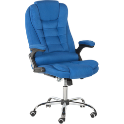 Beliani ROYAL - Bureaustoel-Blauw-Polyester