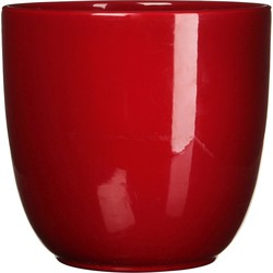 Mica Decorations Tusca Bloempot - 25x25x23 cm - Keramiek - Donkerrood