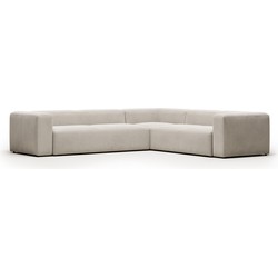 Kave Home - 5-zits hoekbank Blok beige 320 x 290 cm / 290 x 320 cm