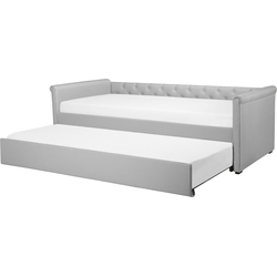 LIBOURNE - Onderschuifbed - Lichtgrijs - 80 x 200 cm - Polyester