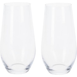 4x Grote waterglazen kristalglas transparant 580 ml - Drinkglazen