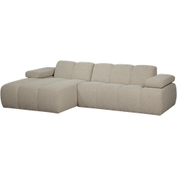 WOOOD Mojo Chaise Longue Bank Links - Bouclé - Beige Melange