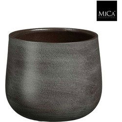 Mica Decorations Bloempot Sevilla - 19x19x16 cm - Terracotta - Bruin