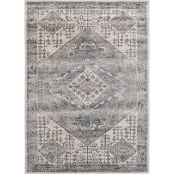 Vercai Rugs Oregon Collectie - Hoogpolig Vloerkleed - Zacht Tapijt voor Woonkamer - Polyester - Grijs - 120x170 cm