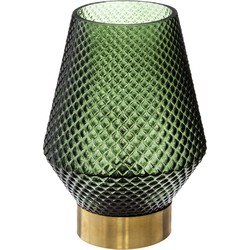 LED-lamp Green - Groen - Goud - Werkt op batterijen (incl. lamp) -  Ø12 x18 cm