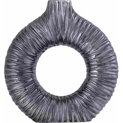 PTMD Vaas Jiss - 26x6x26 cm - Aluminium - Zilver