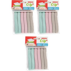 18x Gekleurde keuken afsluitclips / vershoudclips 11 cm - Vershoudknijpers