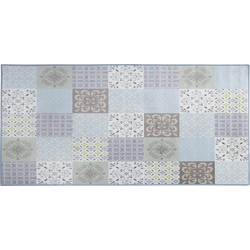 INKAYA - Laagpolig vloerkleed - Lichtgrijs - 80 x 150 cm - Polyester