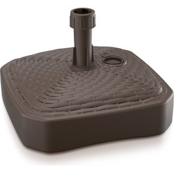 Prosperplast Parasolvoet - vierkant - rotan - bruin - 12 l - Parasolvoeten