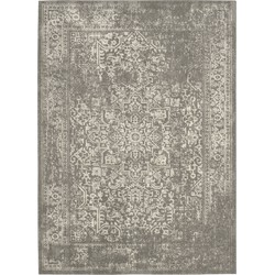 Safavieh Transitional Indoor Woven Area Rug, Evoke Collection, EVK256, in Silver & Ivory, 201 X 274 cm