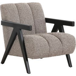 Fauteuil Bruin Stof - Zithoogte 32cm - 83x68x76cm - Florence