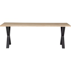 WOOOD Tablo Boomstam Tafel met Alkmaar Poot - Eiken - 75x220x90