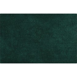 MSV Badkamerkleedje/badmat tapijt voor de vloer - donkergroen - 40 x 60 cm - Badmatjes